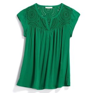 Pale Sky Kiara Eyelet Detail Top